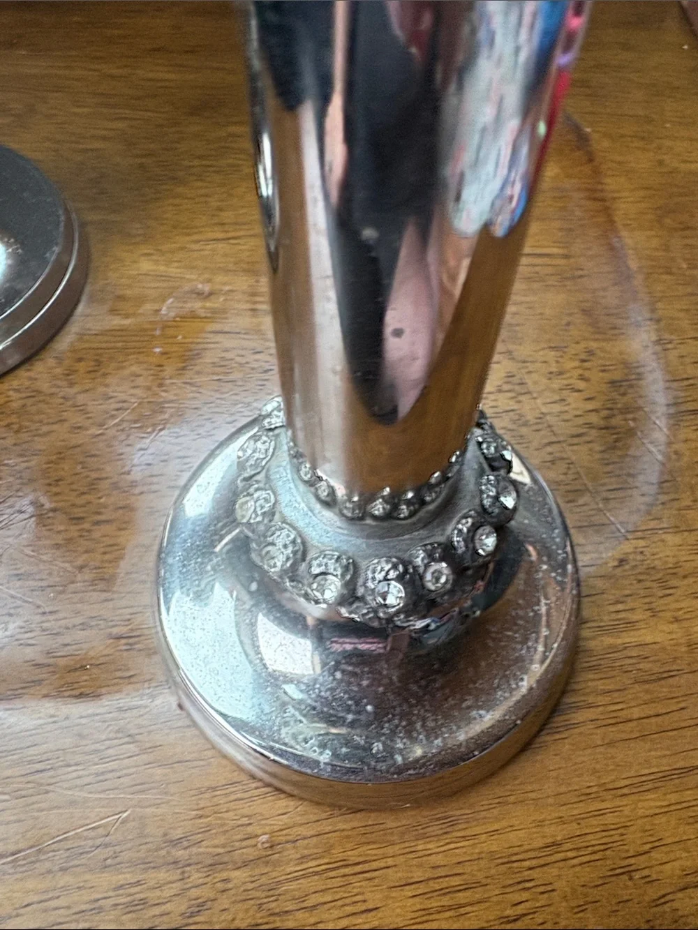 Candlesticks with crystals set